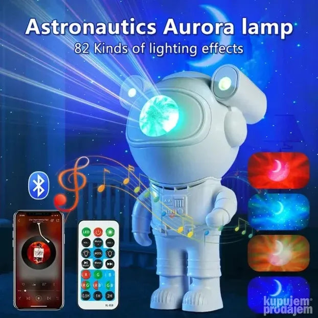 Projektor zvezdanog neba astronaut sa Bluetooth zvučnikom