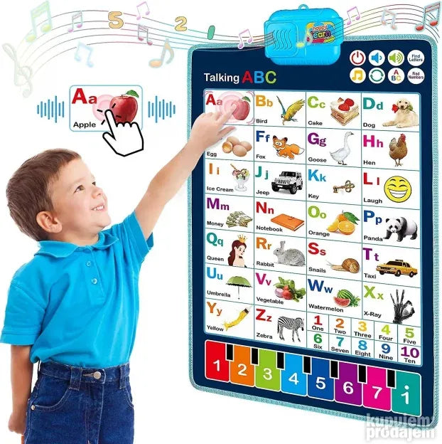 Muzička tabla za učenje engleskog sa mini klavirom