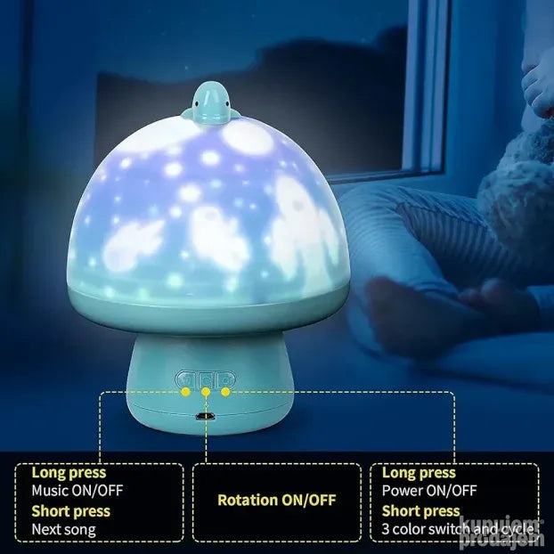 Projektor zvezdanog neba sa 4 LED diode za dečiju sobu