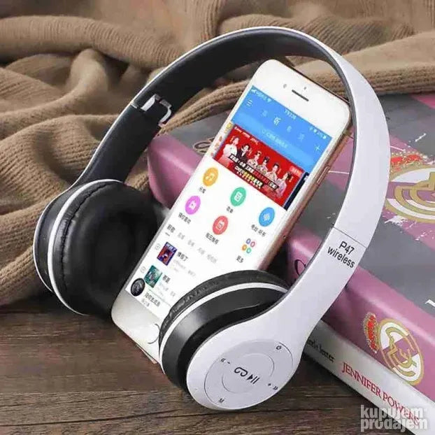 Bežične slušalice P47, sklopive, sa TF karticom i FM prijemom