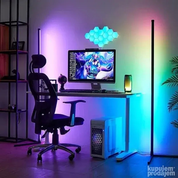 Podna RGB LED lampa 140 cm sa daljinskim upravljačem