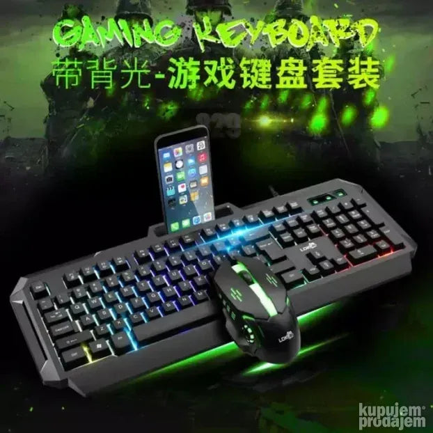 Gejmerski set: svetleća tastatura i miš do 4000 DPI