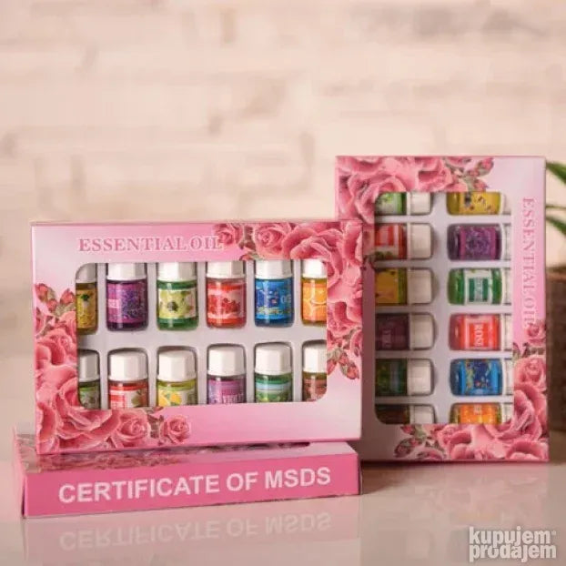 Set eteričnih ulja 12 x 3 ml za difuzer i ovlaživač