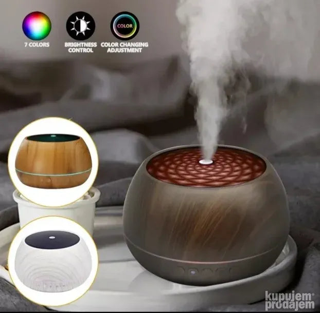 Aroma difuzer 1000 ml sa LED svetlom i daljinskim