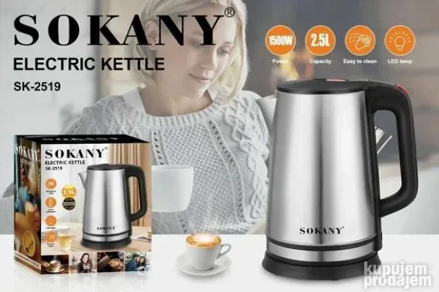 Električno kuvalo za vodu Sokany SK-2519, 2,5 l