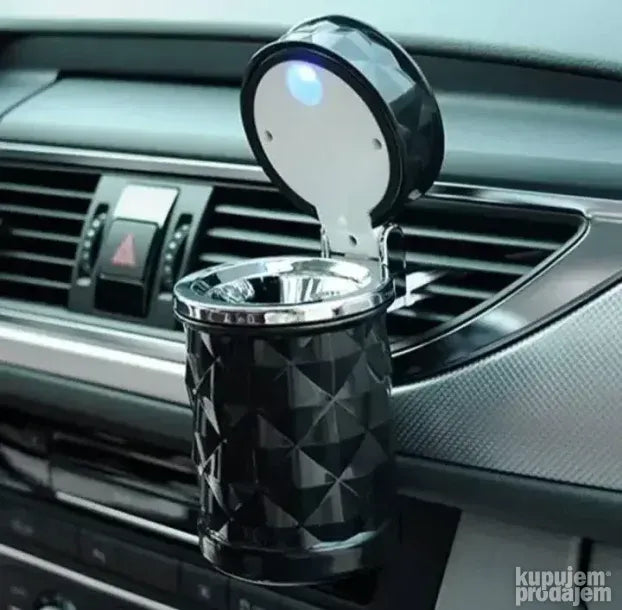 Pepeljara za auto sa LED svetlom i poklopcem