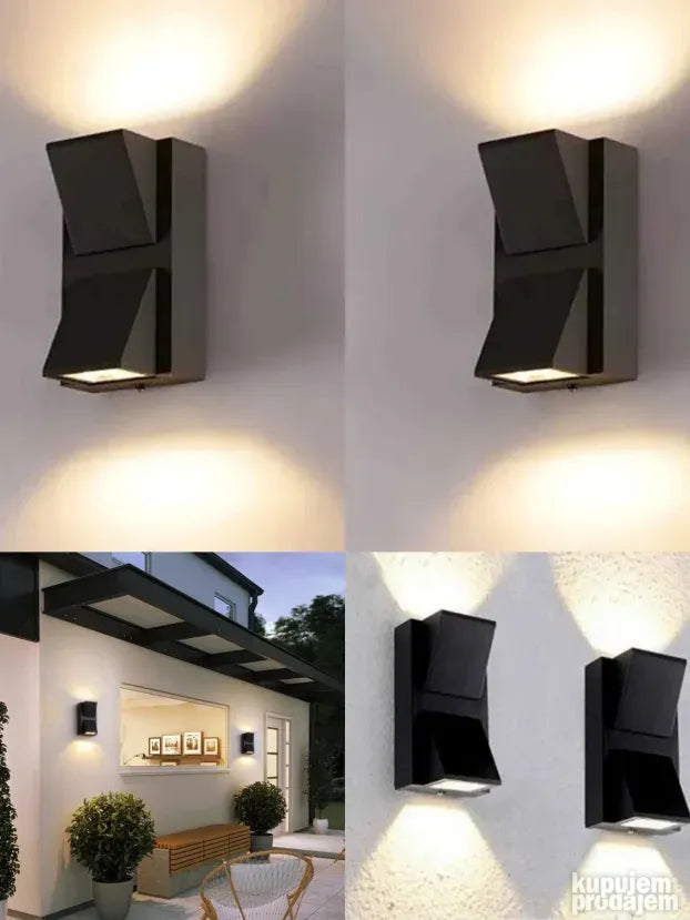 Spoljna zidna lampa IP65 sa snopom gore i dole