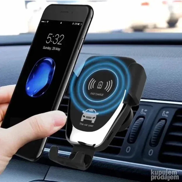 Auto držač i bežični punjač za telefon, izlaz 10 W