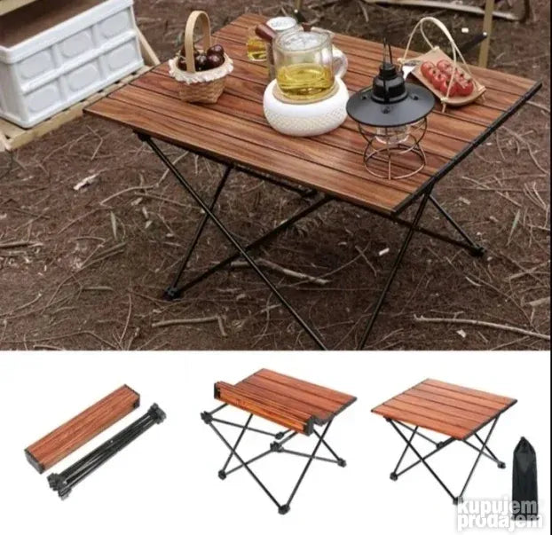 Sklopivi sto za kamp od aluminijuma, nosivost 30 kg