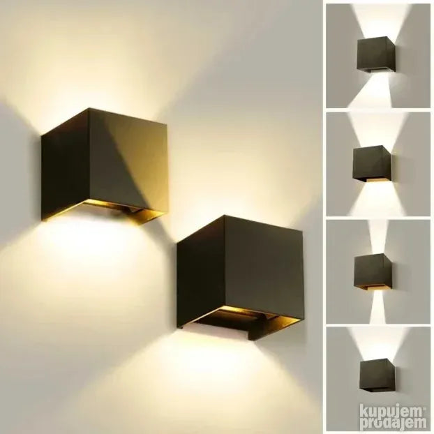 Dekorativna zidna lampa IP65 sa toplim belim svetlom 3000 K