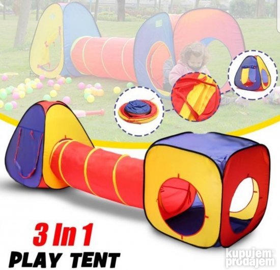 Dečiji set: dva šatora sa tunelom – 330 cm