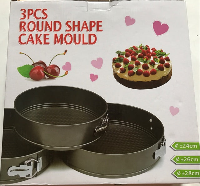 Kalupi za torte set 3 kom — 24, 26 i 28 cm - slika 3