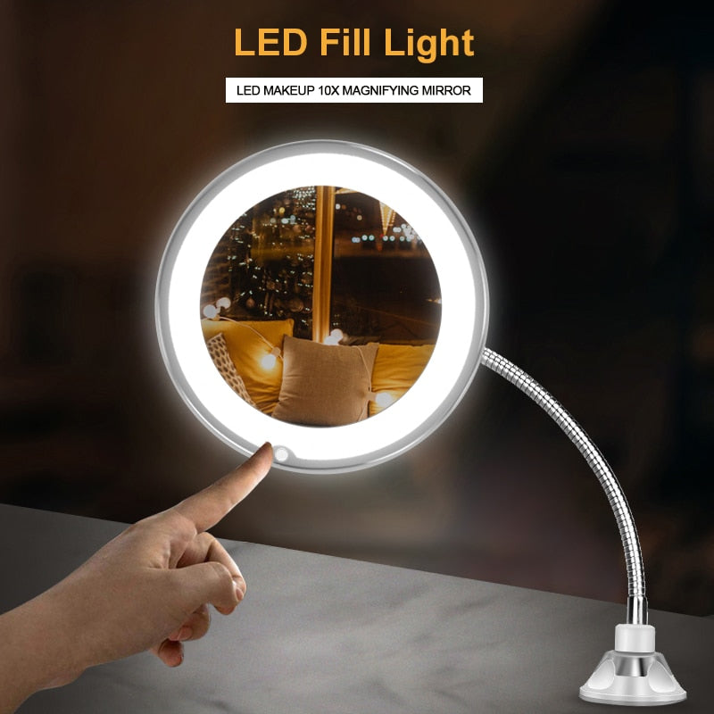 LED ogledalo sa uvećanjem 10x — vakum držač - slika 3