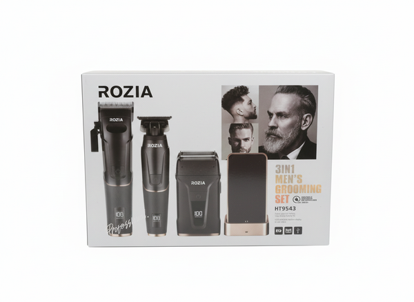 ROZIA 3u1 Set za Muskarce - Trimer, Aparat za Brijanje i Sisanje