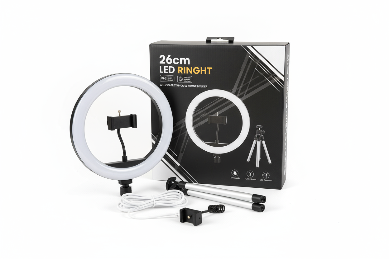 Ring Light prečnika 26 cm sa stativom i držačem za telefon