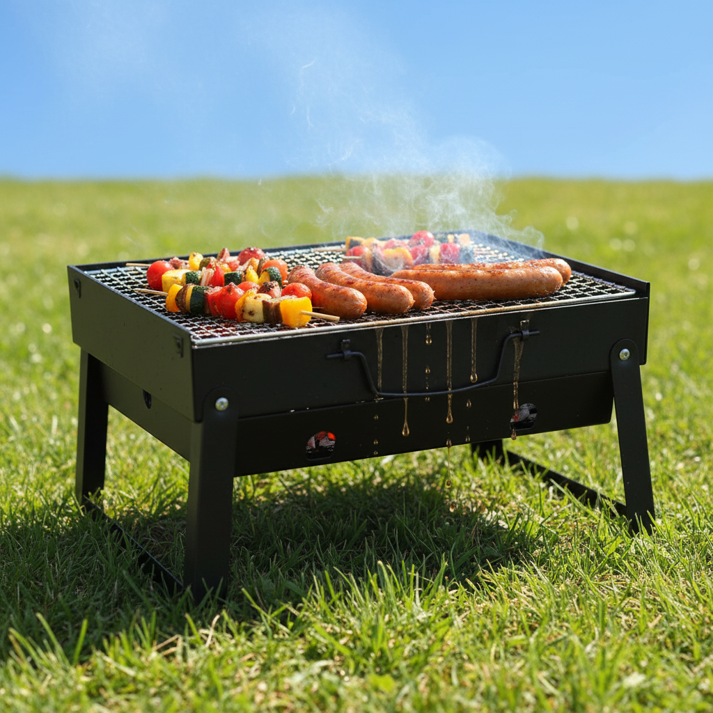 Prenosivi BBQ roštilj – roštiljanje na travi