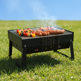 Prenosivi Sklopivi Roštilj na Drveni Ugalj – Kompaktni BBQ Grill za Kampovanje