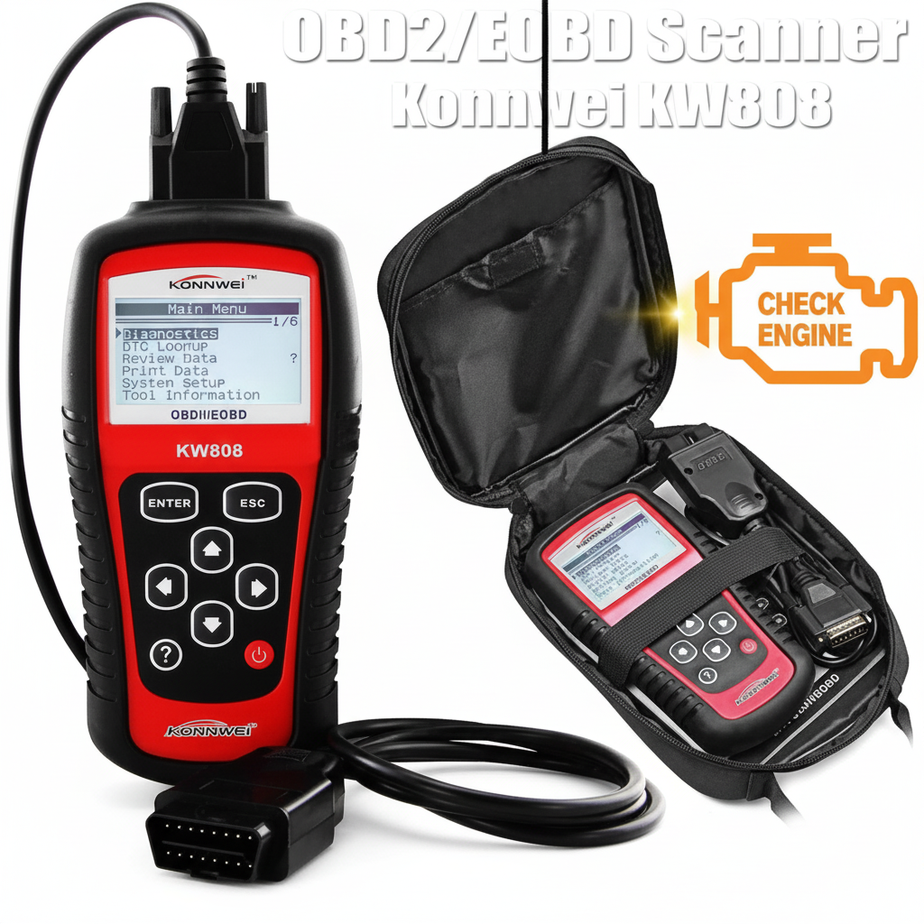 OBD2 Skener Konnwei KW808 | Autodijagnostika | Check Engine | EOBD