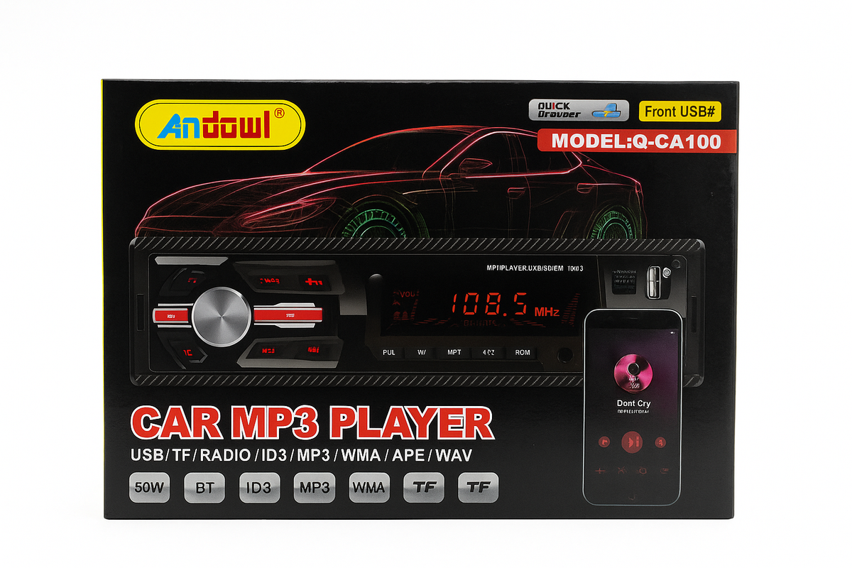 Andowl Auto MP3 Player Q-CA100 USB TF Radio