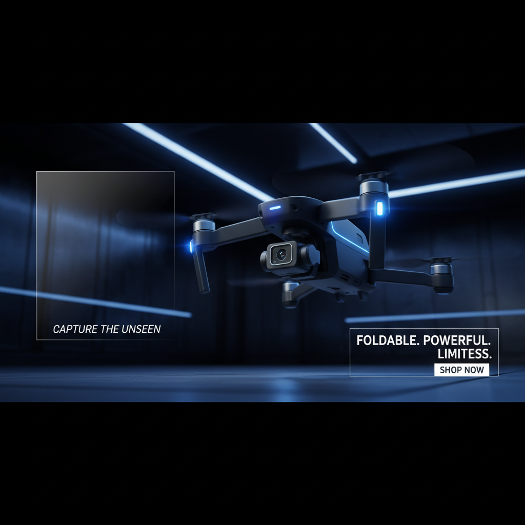Sklopivi dron sa kamerom brushless motor – prodajna slika za Facebook