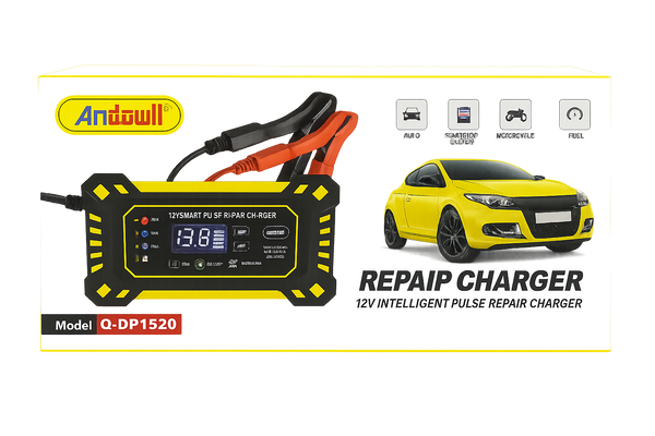 Pametni punjač za auto akumulator 12V sa digitalnim displejom