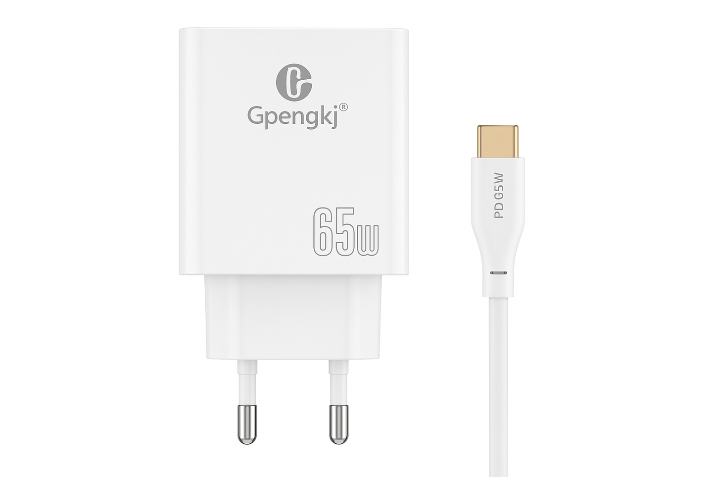 GaN punjač 65W sa USB-C kablom – za laptop i telefon – slika 2