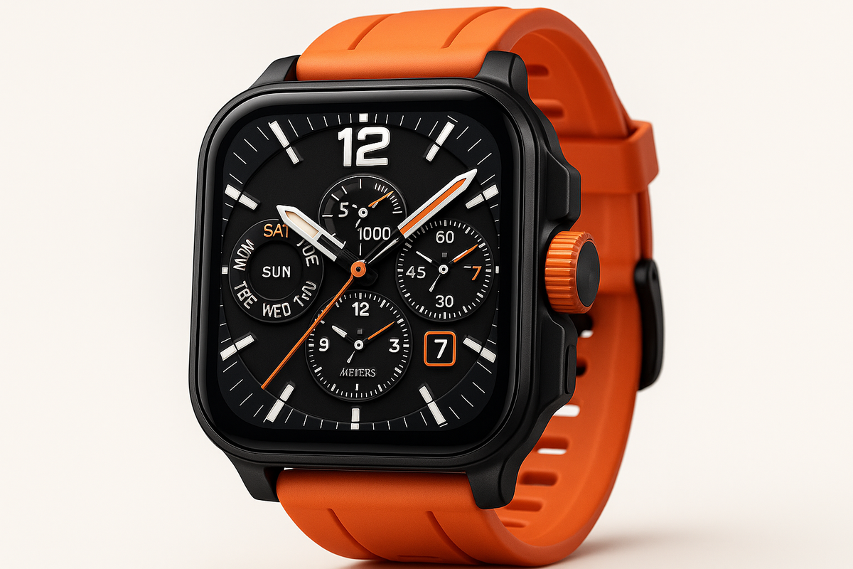 Pametni Sat - Crno-Narandžasti Sportski Smartwatch