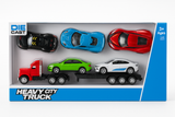 Die Cast Heavy Truck Set sa 5 Autića - Igračka za Decu 3+