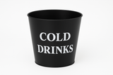 Posuda za hladna pica Kibla- Crna kanta sa natpisom COLD DRINKS