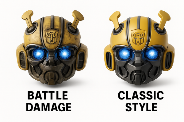 Bumblebee Transformers Kaciga - Klasicni i Battle Damage Stil sa LED Svetlima