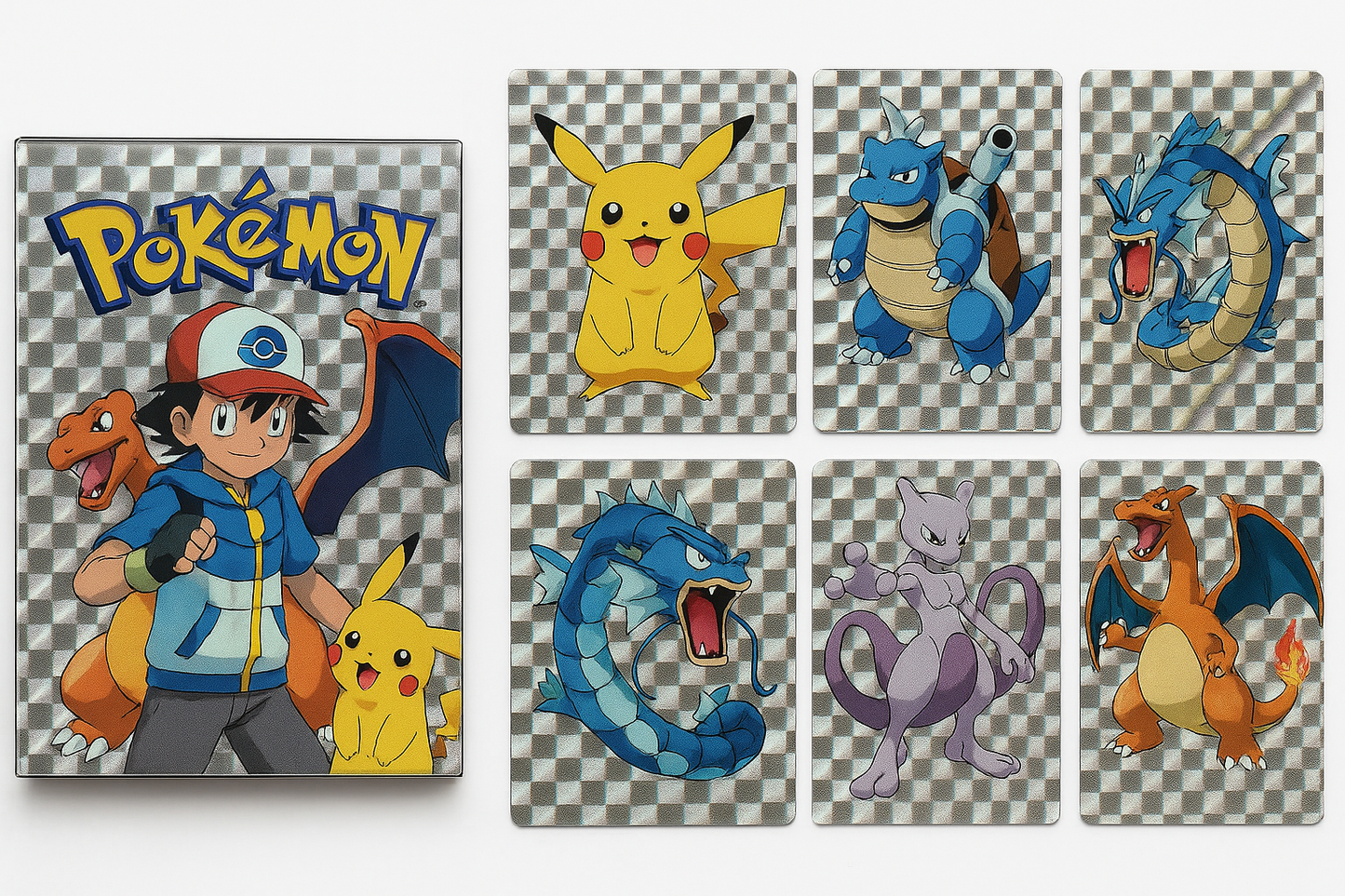 Pokemon Holografske Karte Šahovski Uzorak