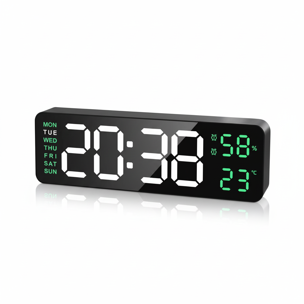 Digitalni Sat sa Alarmom | LED Displej | Temperatura i Vlaznost | Nocno Svetlo