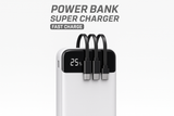 Power Bank Super Charger sa Ugrađenim Kablovima - Digitalni Displej Fast Charge
