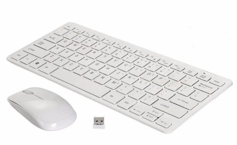 Mini bežični set tastature i miša – beli