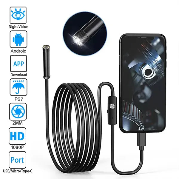 Endoskop kamera 5 m, IP67, sa 6 podesivih LED dioda – slika 11