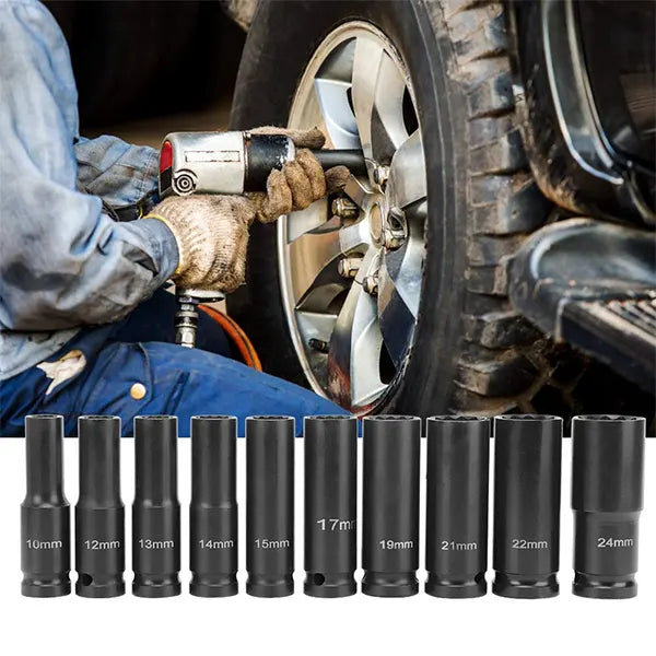 Set dubokih kovanih gedora 10–24 mm – 10 komada, 1/2