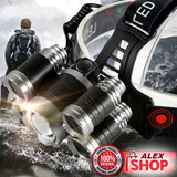 Punjiva LED lampa za glavu sa T6 diodom i 4 COB diode