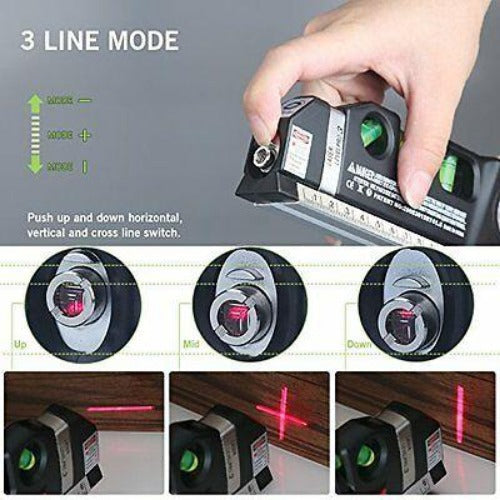 Laserska libela 4 u 1 — sa lenjirom i metrom od 1,5 m - slika 4