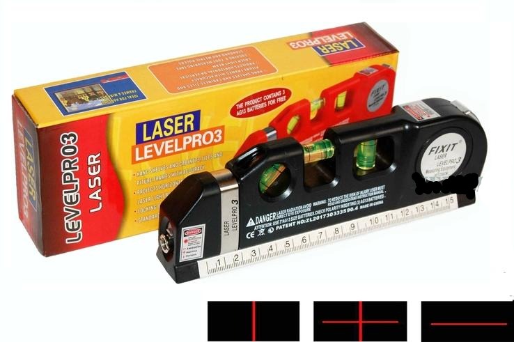 Laserska libela 4 u 1 — sa lenjirom i metrom od 1,5 m - slika 1