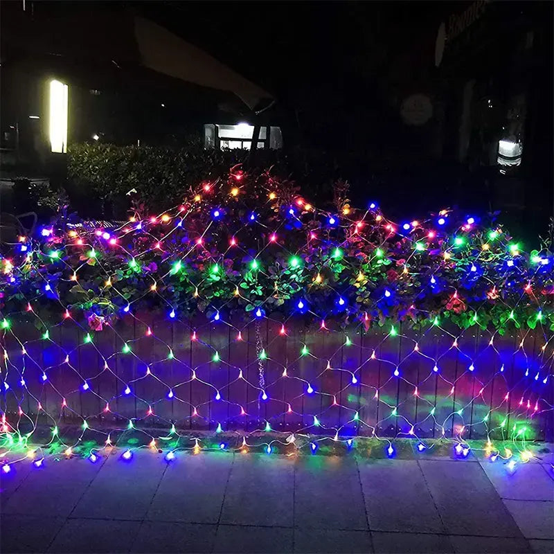 LED mreža zavesa 1,5 x 3 m – šarena, za unutra i napolje – slika 3