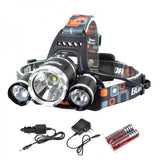 Čelna punjiva lampa sa tri odvojene lampe