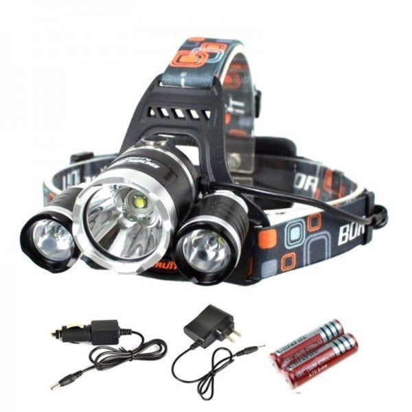 Čelna punjiva lampa sa tri odvojene lampe