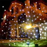 Snežni LED projektor belih pahulja, do 200 m2