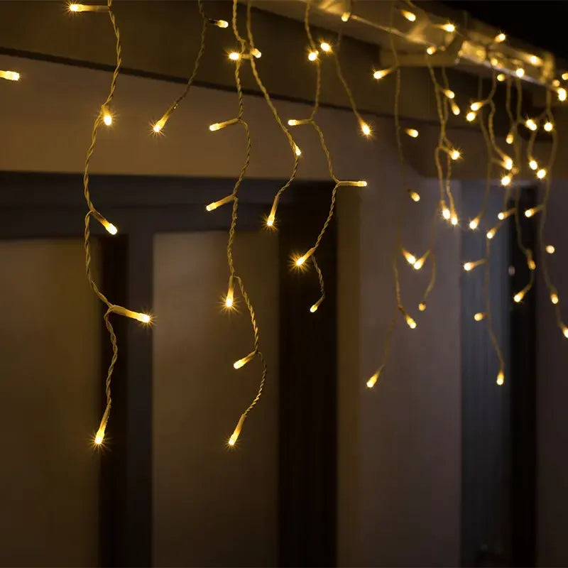LED zavesa 6 m sa nizovima, 200 dioda – topla žuta – slika 5