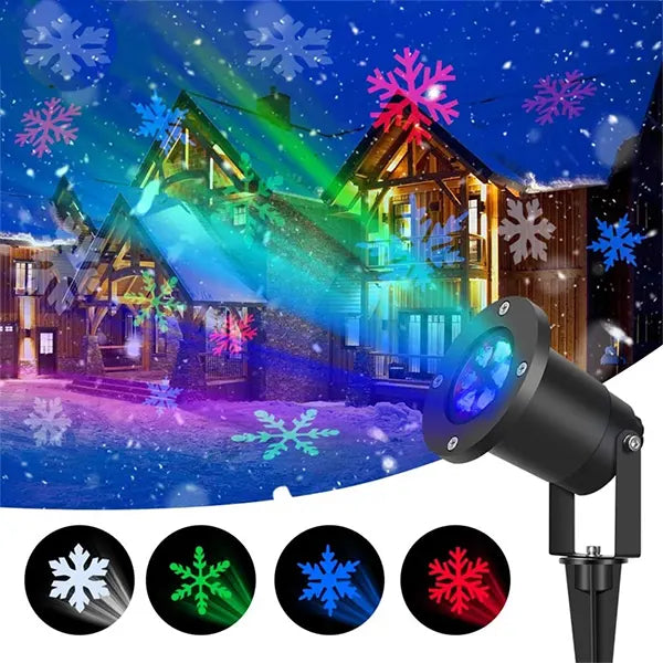 Novogodišnji RGB projektor pahulja 4 W, IP65