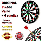 Pikado tabla prečnika 40 cm sa šest strelica