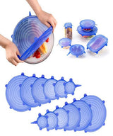 Set od 6 silikonskih rastegljivih poklopaca