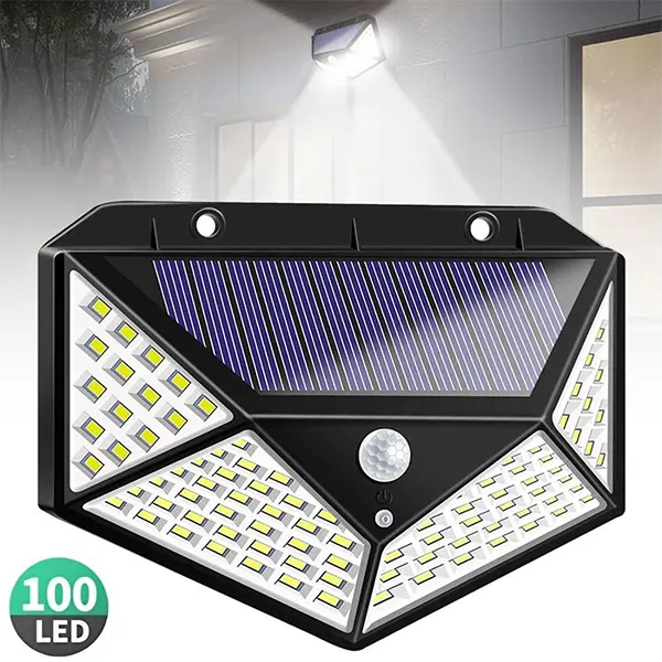 Solarni LED reflektor sa senzorom pokreta, 100 dioda i 3 režima