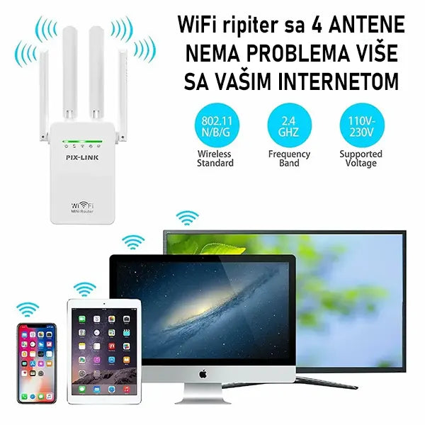 Wi-Fi ripiter pojačivač internet signala