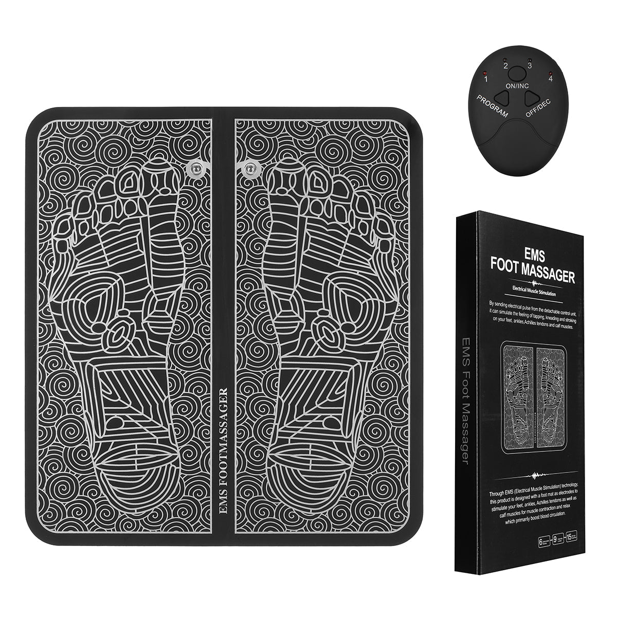 Masažni jastuk za stopala sa daljinskim – 31 x 31 cm – slika 2